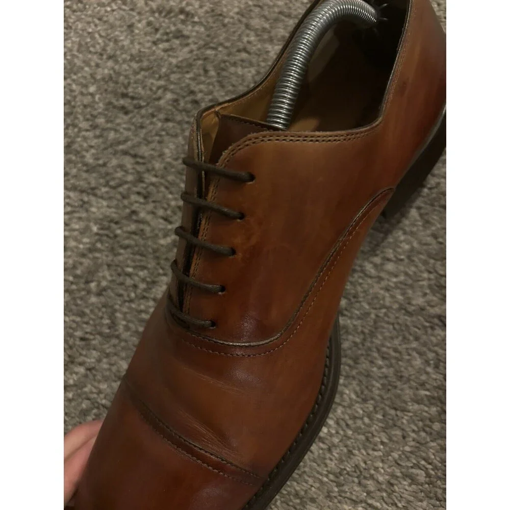 Magnanni Men's Lucas Cap-Toe Leather Oxfords -‎ 21019 - Cognac Brown 11M